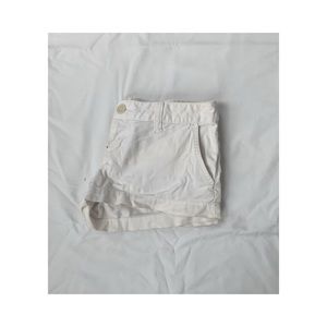 White Cotton Shorts